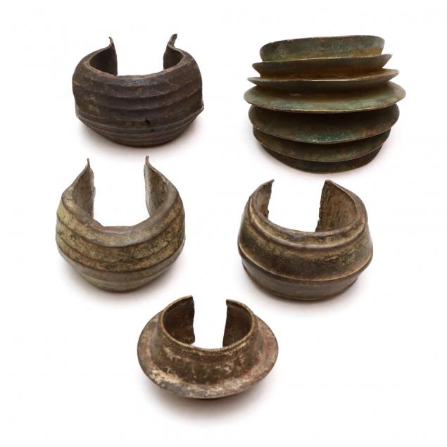 five-african-bronze-kota-currency-pieces