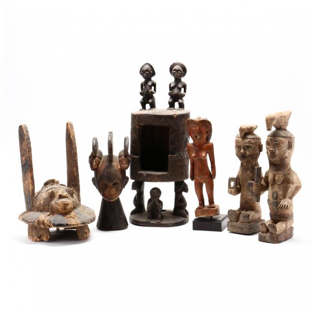 six-african-carved-figures