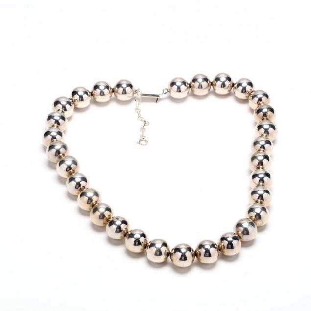 silver-beaded-necklace