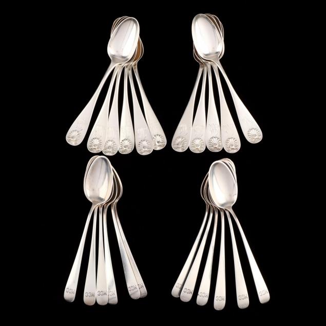 an-assembled-set-of-23-durgin-sterling-silver-teaspoons