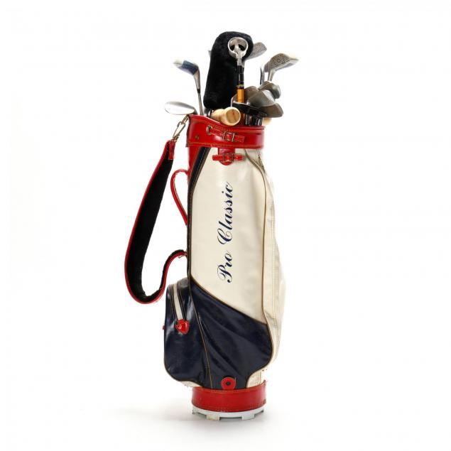 Sold at Auction: Vintage Golf Bag and Clubs