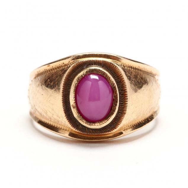 vintage-14kt-gold-and-synthetic-star-ruby-ring