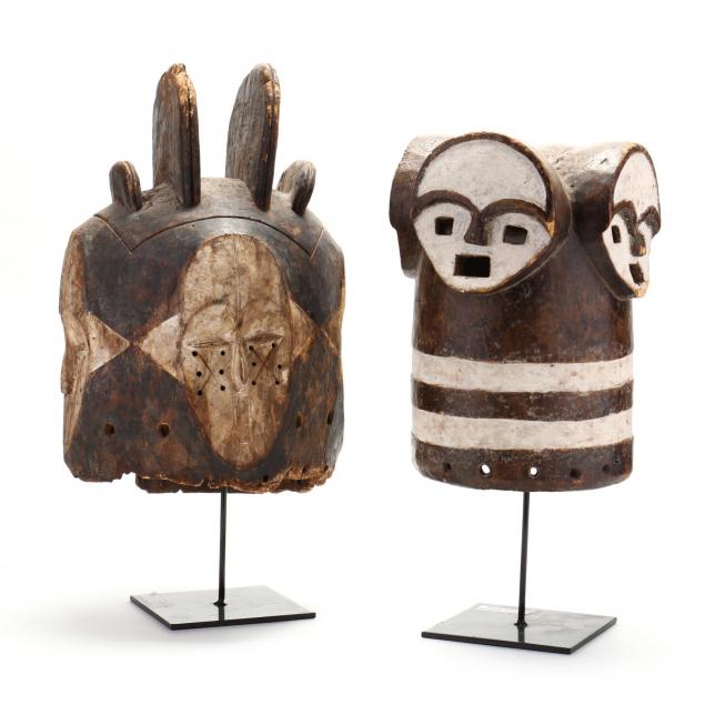 two-african-fang-carved-four-face-helmet-masks-gabon