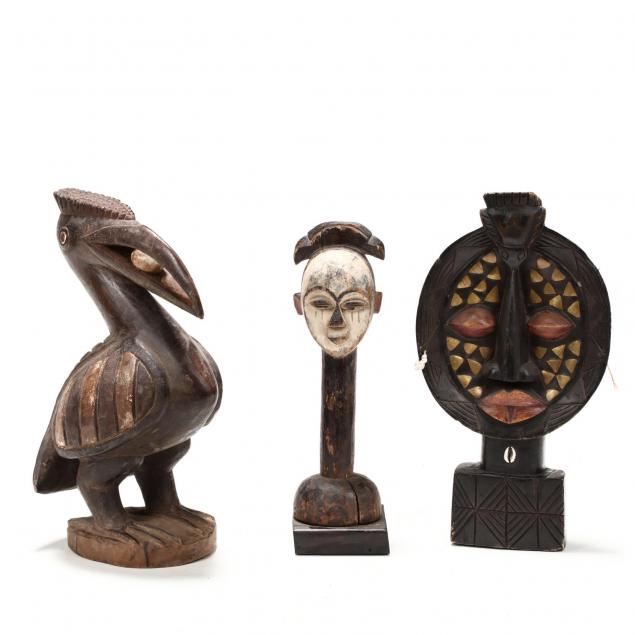 three-african-carvings