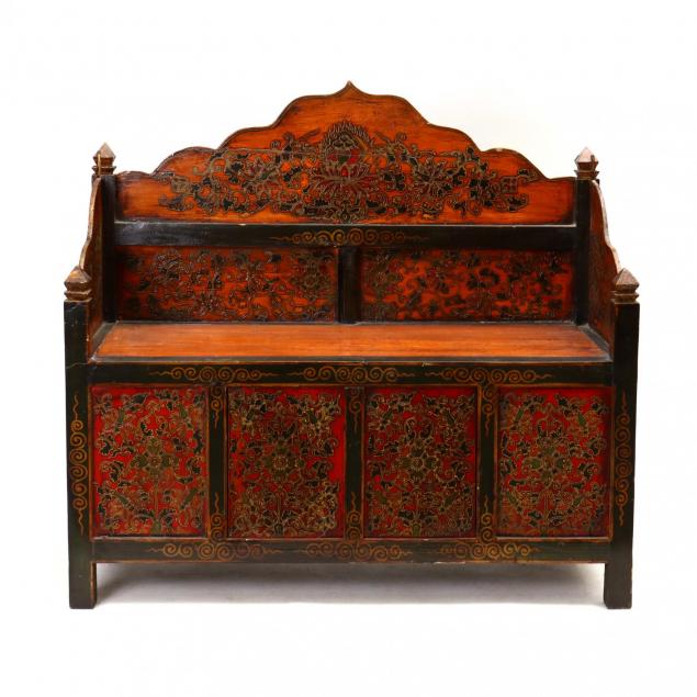 tibetan-diminutive-paint-decorated-bench