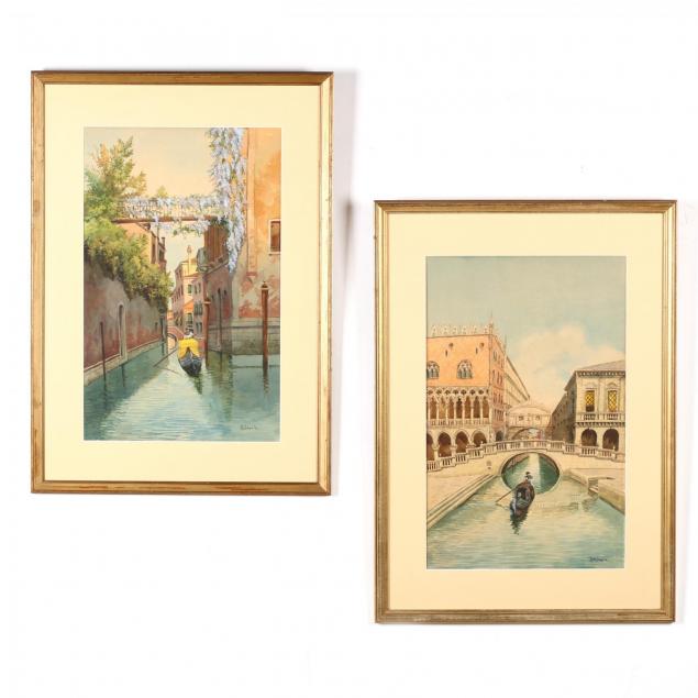 a-pair-of-vintage-venetian-watercolors