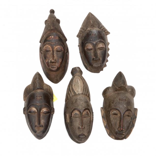 five-african-senufo-tribal-masks