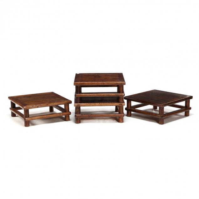 four-chinese-hardwood-low-tables