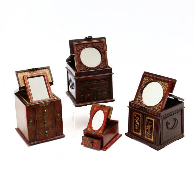 four-tibetan-vanity-boxes-with-mirrors
