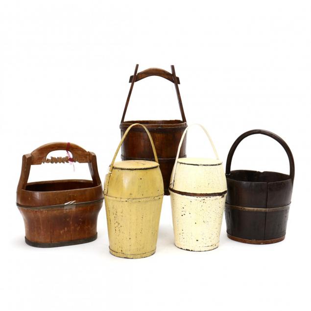 five-chinese-wooden-storage-buckets