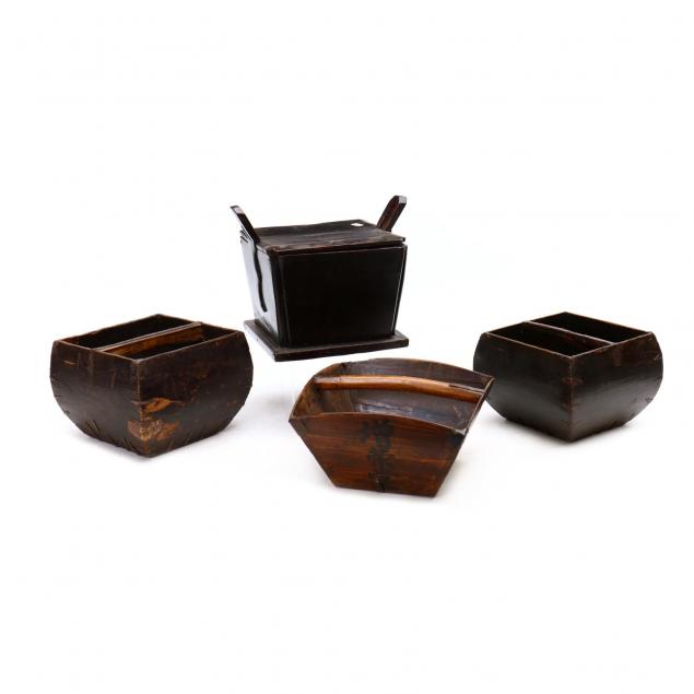 four-chinese-wooden-storage-buckets