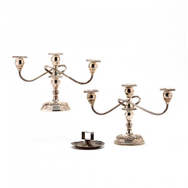 a-pair-repousse-sterling-silver-candelabra-and-match-box-holder-stand