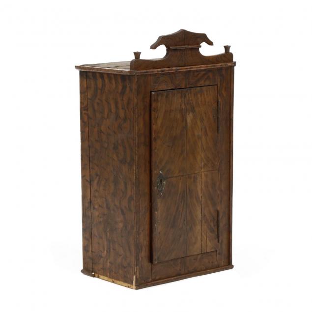 antique-grain-painted-hanging-cabinet