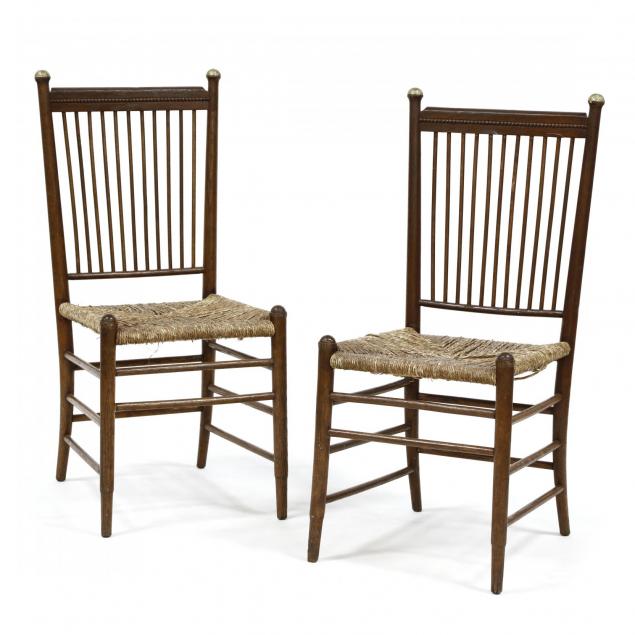 pair-of-antique-oak-spindle-back-chairs