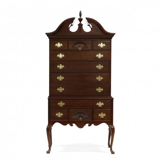 link-taylor-queen-anne-style-mahogany-highboy