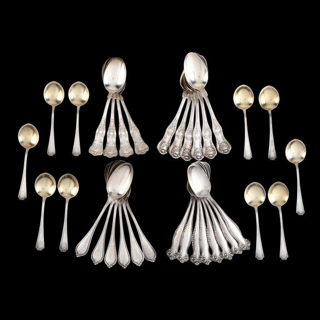 a-large-collection-of-sterling-silver-spoons
