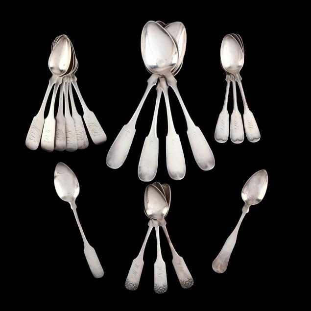 a-collection-of-american-coin-silver-and-sterling-silver-spoons