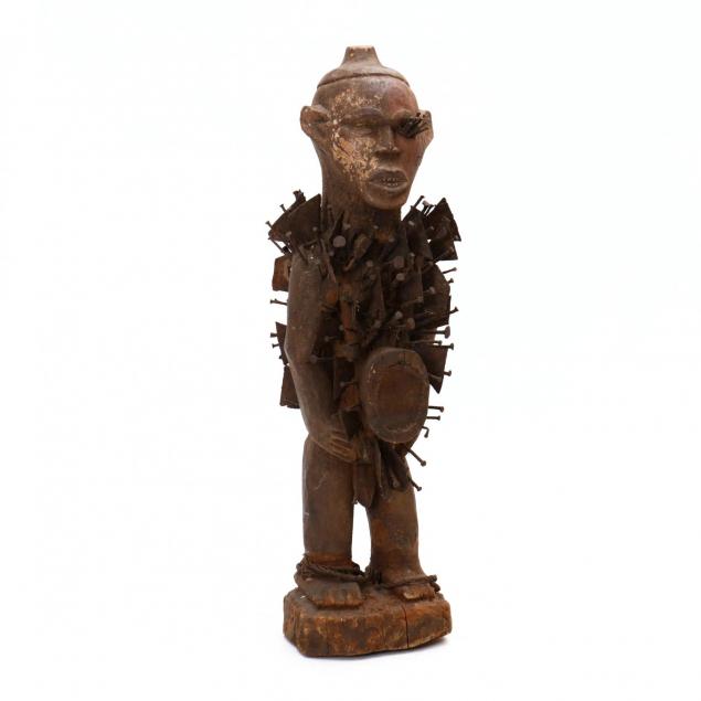 Africa | Nkisi power figure from DR Congo | Wood, nails, textiles | African  sculptures, African art, Sculptures