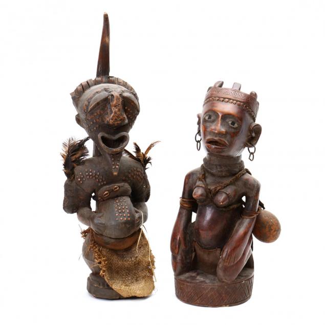 two-african-carved-figures