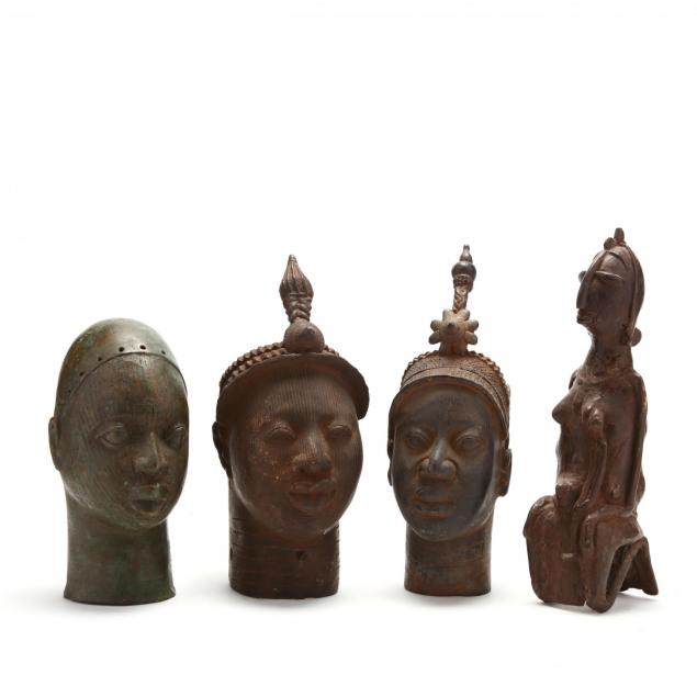 four-benin-bronze-figures