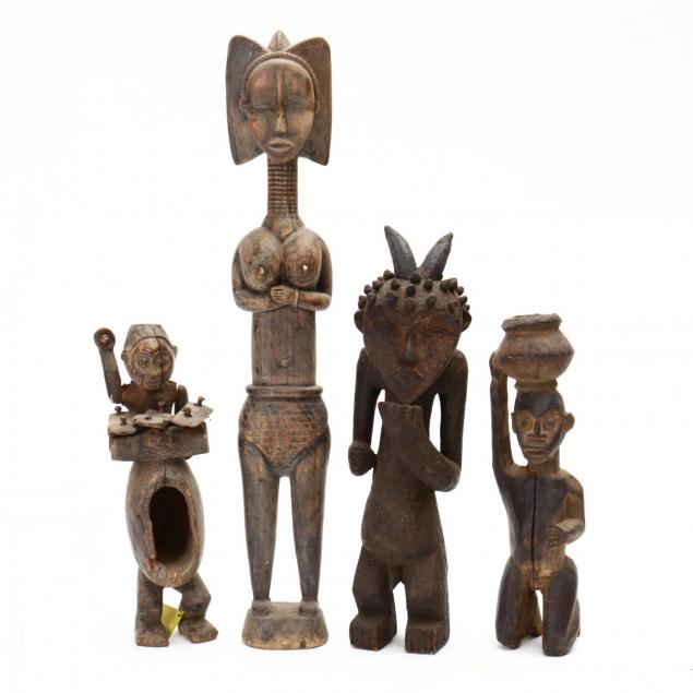 four-african-carved-tribal-figures