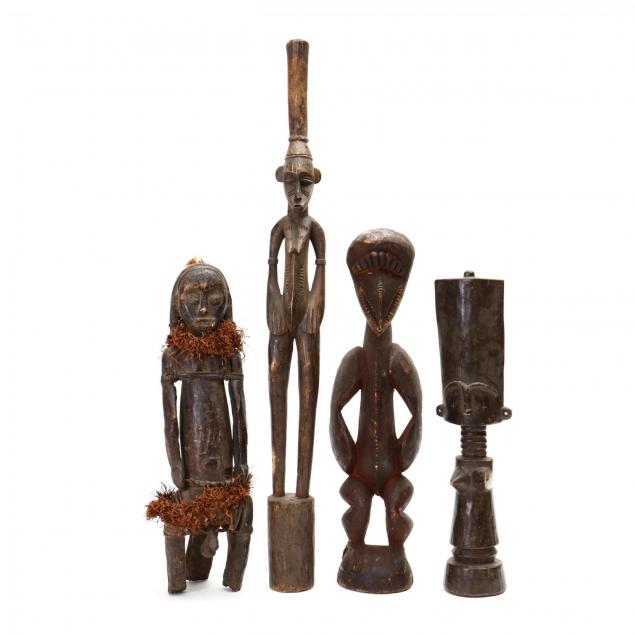 four-african-carved-tribal-figures