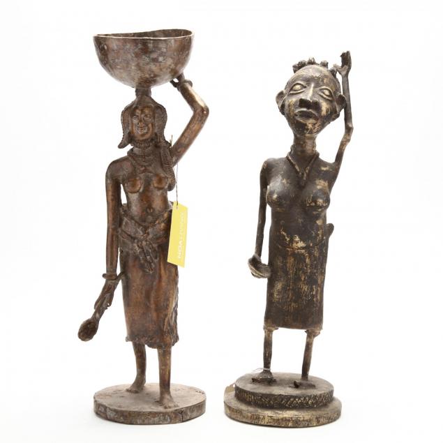 two-benin-bronze-female-figures