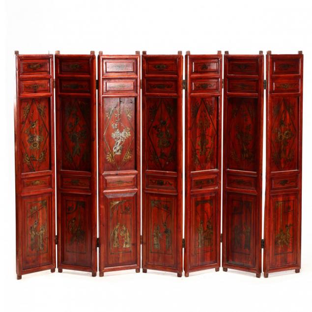 seven-panel-chinese-lacquered-diminutive-floor-screen