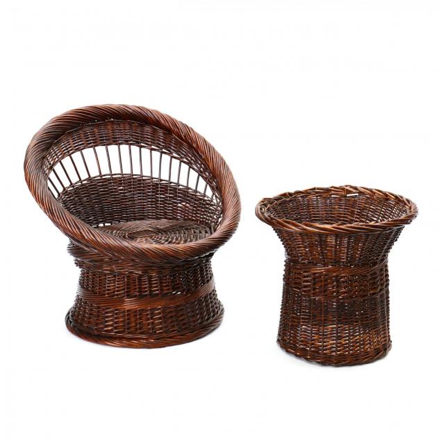 contemporary-wicker-chair-and-stand