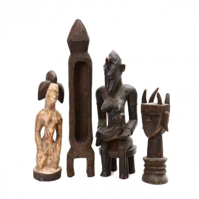 four-african-carvings