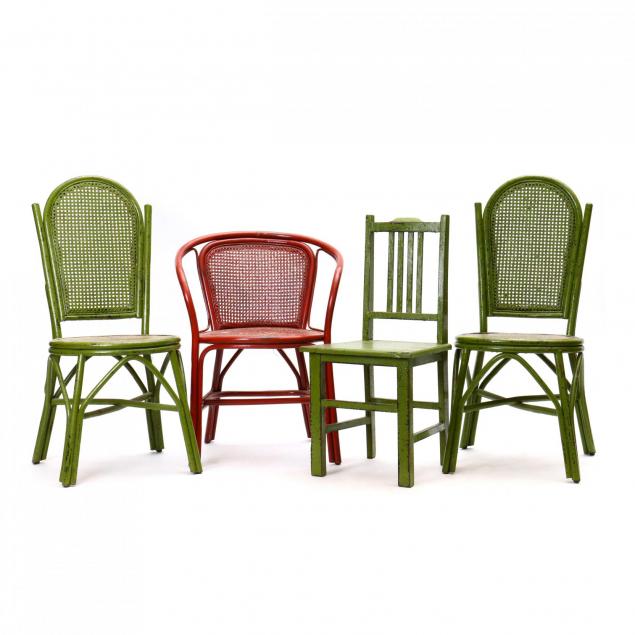 four-contemporary-painted-chairs