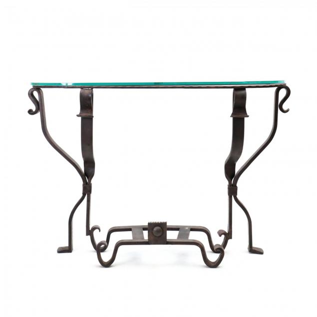 contemporary-iron-and-glass-console-table