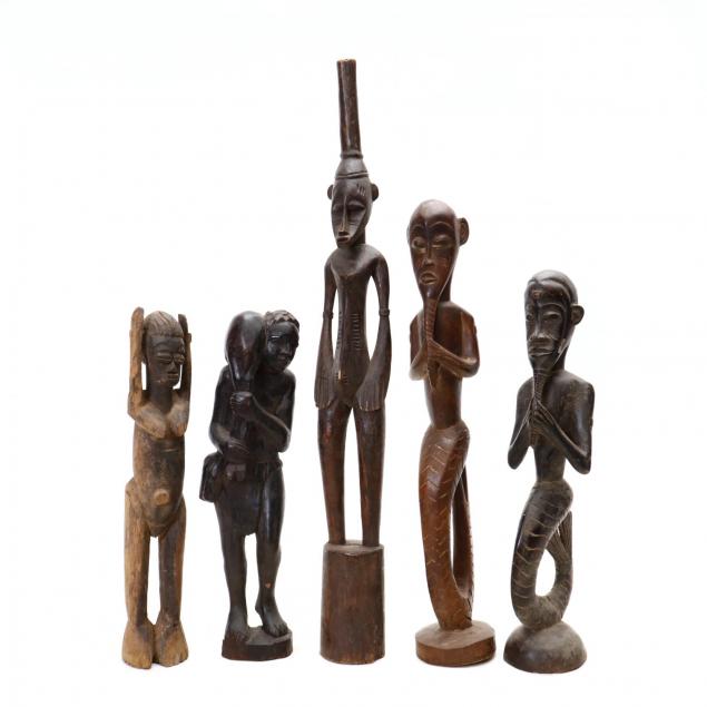 five-african-figural-carvings