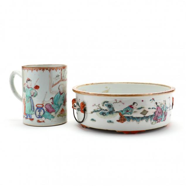 a-chinese-export-porcelain-large-mug-and-handled-dish