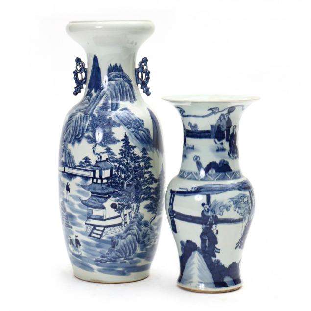 two-chinese-blue-and-white-vases