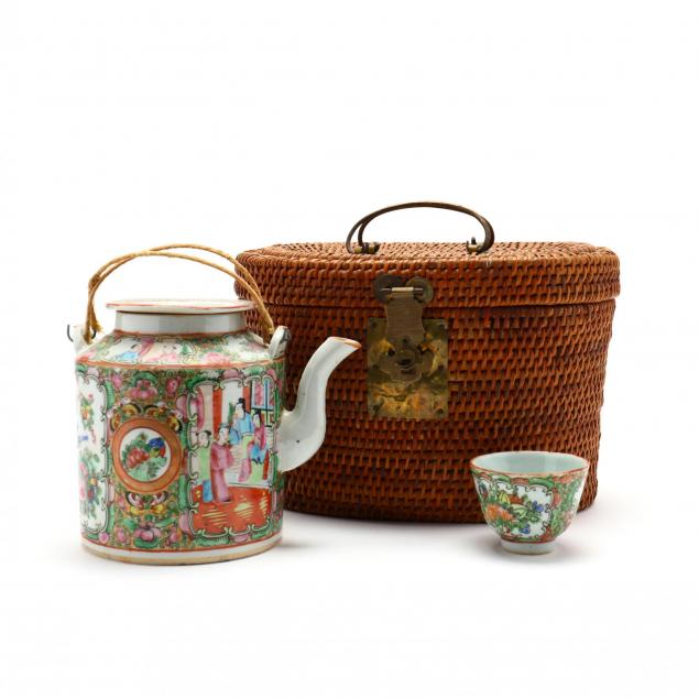 a-chinese-famille-rose-porcelain-tea-set-in-basket
