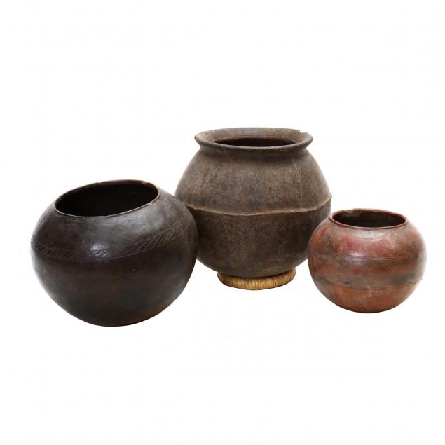 three-african-earthenware-storage-vessels