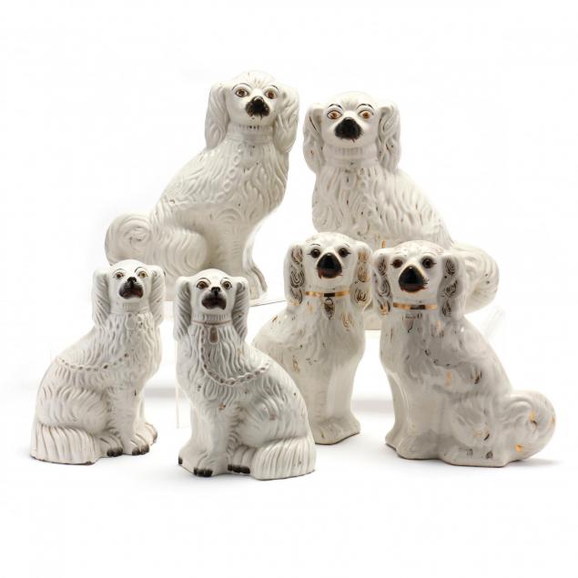 three-pair-of-antique-staffordshire-spaniels