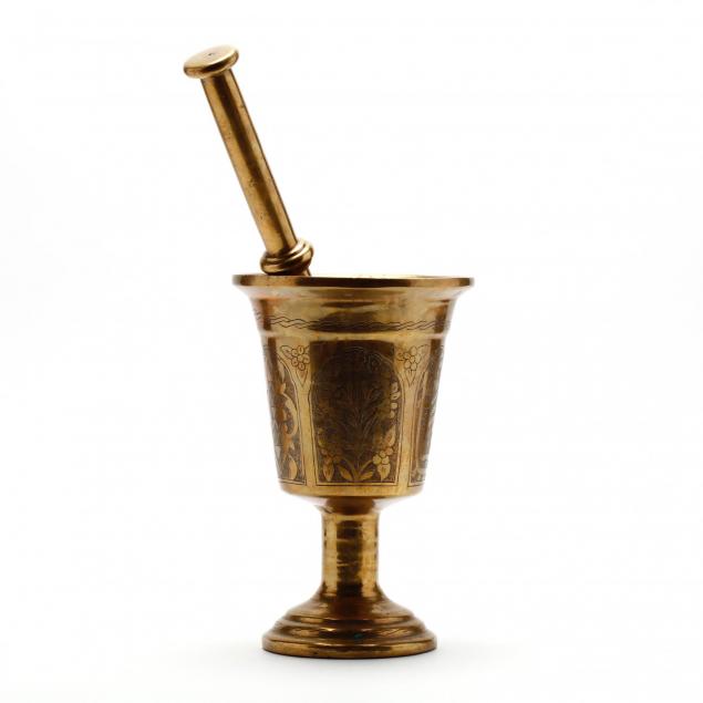 large-middle-eastern-brass-mortar-and-pestle