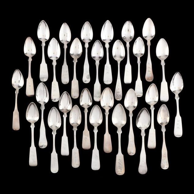 twenty-eight-american-coin-silver-teaspoons