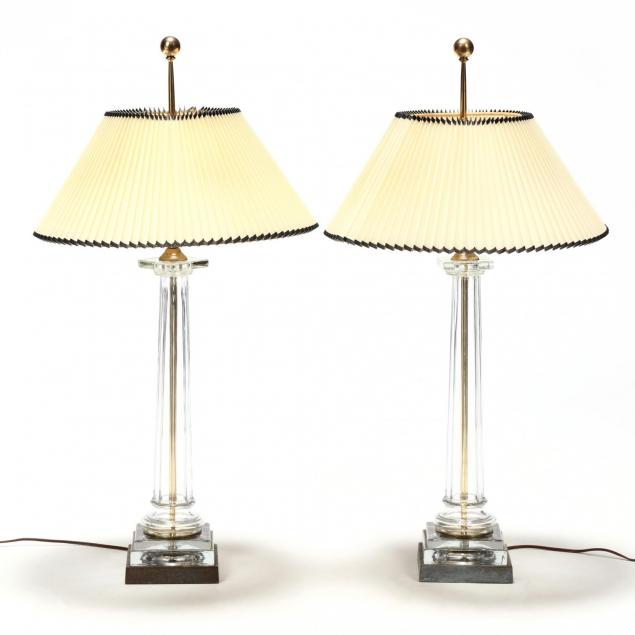 pair-of-brass-and-glass-column-table-lamps