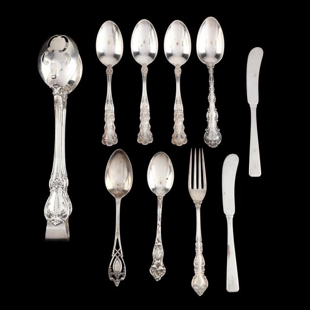 a-group-of-sterling-silver-flatware