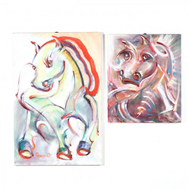 john-tempest-nc-two-horse-paintings