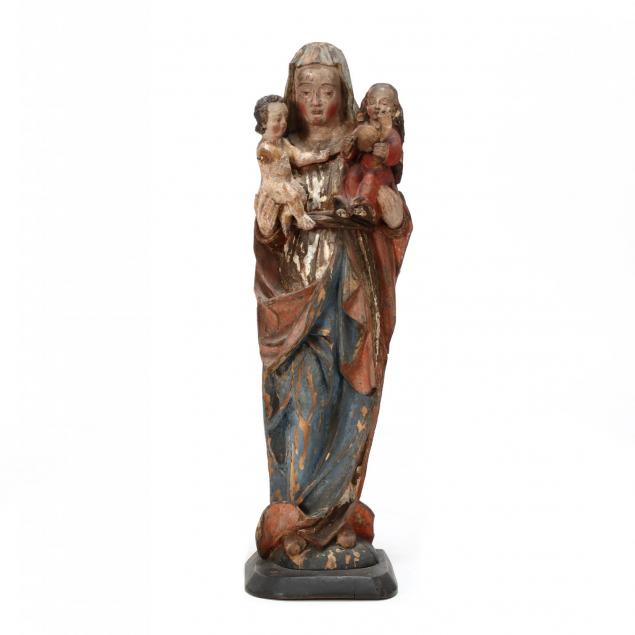 an-antique-polychrome-wood-carving-of-the-madonna-with-christ-child-and-john-the-baptist