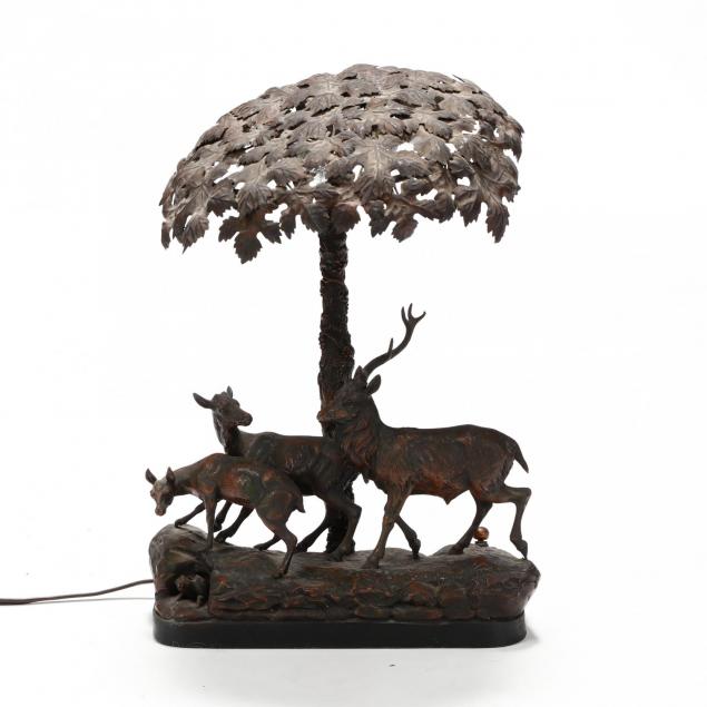 vintage-sculptural-deer-table-lamp