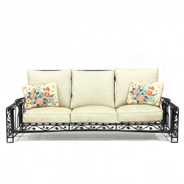vintage-large-wrought-iron-patio-glider