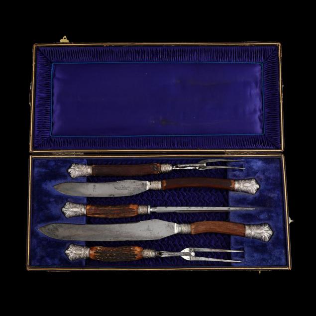 an-antique-english-horn-and-silverplate-carving-set