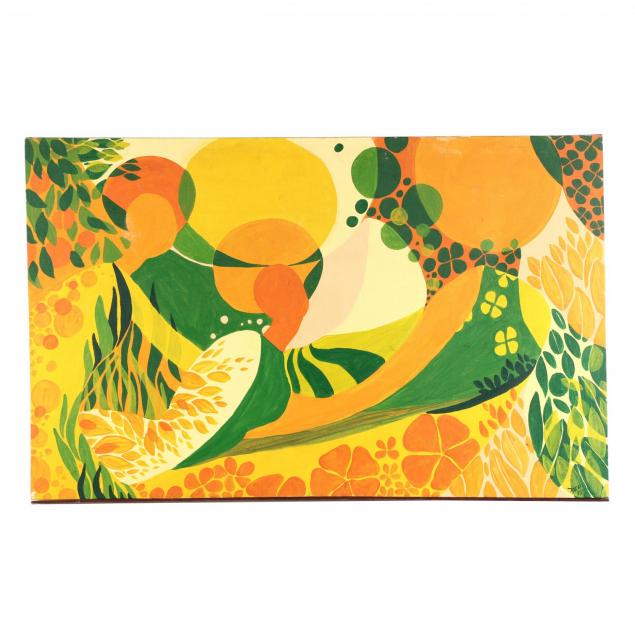 willie-nash-nc-large-modernist-composition-in-orange-and-green