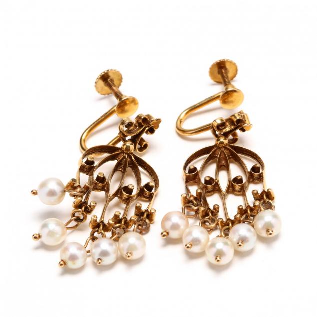 14kt-gold-and-cultured-pearl-chandelier-earrings
