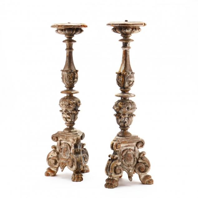 pair-of-antique-carved-and-gilt-pricket-sticks